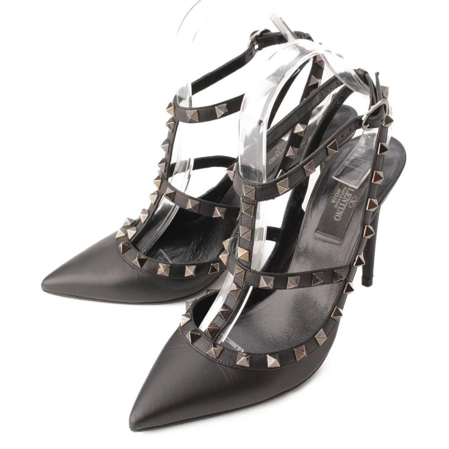 ヴァレンティノ】Valentino ロックスタッズ レザー ヒール ストラップ