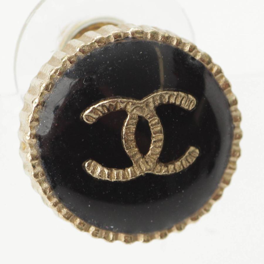 CHANEL 【シャネル】Chanel A17 ココマーク ラウンド ピアス ブラック 