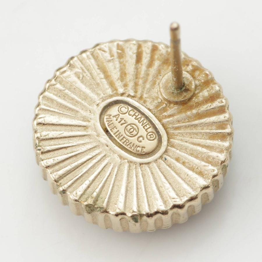 CHANEL 【シャネル】Chanel A17 ココマーク ラウンド ピアス ブラック  