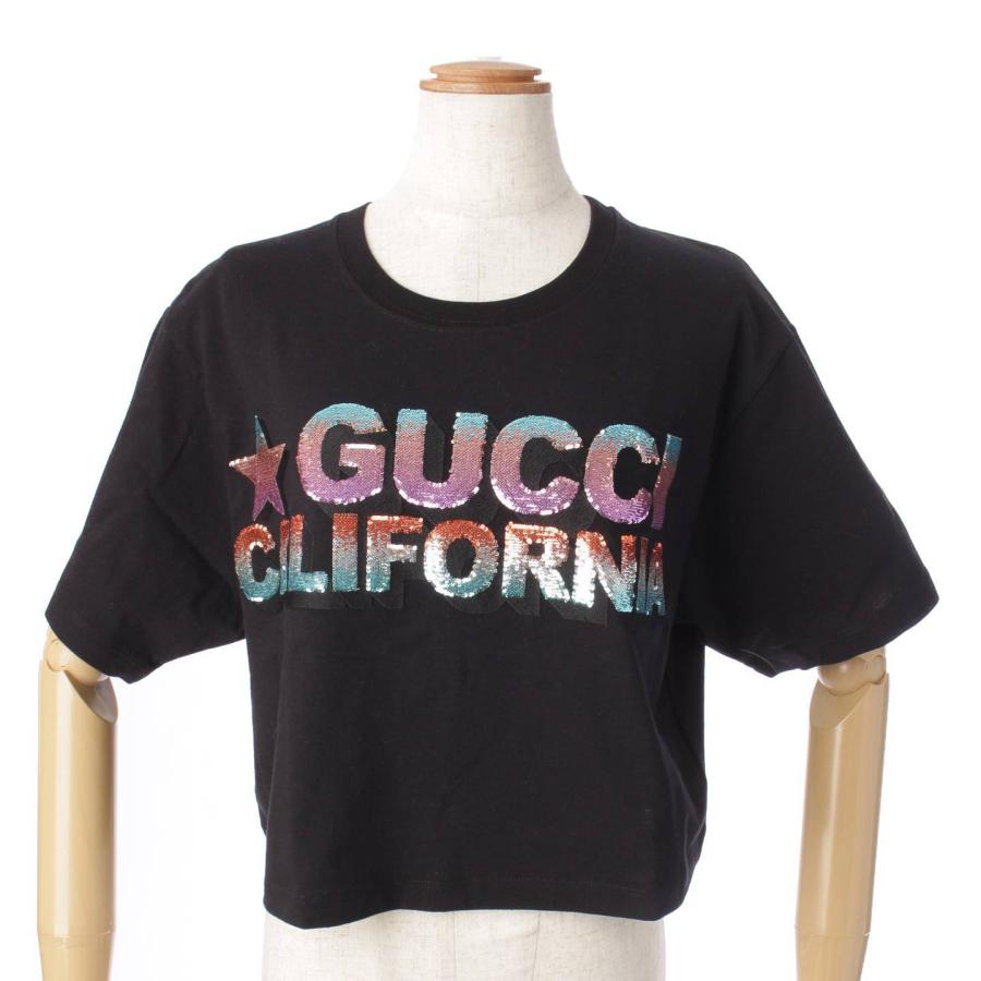 グッチ】Gucci California ショート スパンコール Tシャツ クロップド