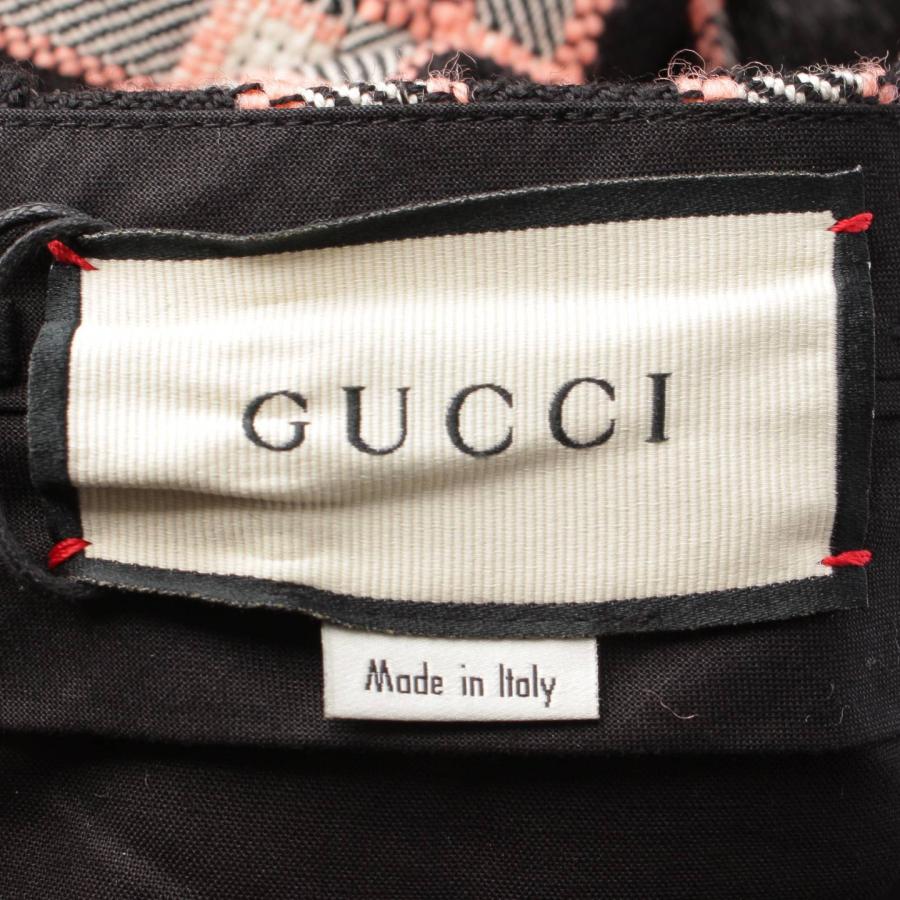 GUCCI 【グッチ】Gucci ファー チェック ウール フレアパンツ 608887 