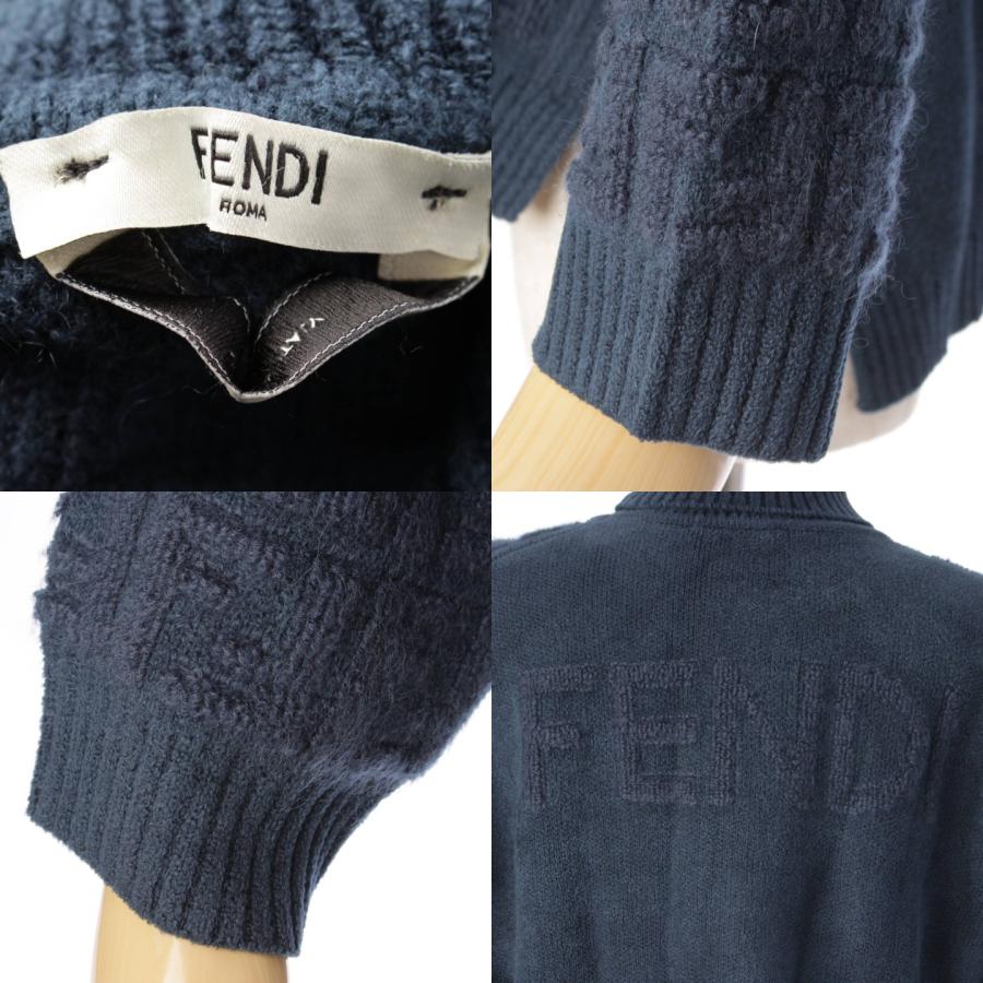 【フェンディ】Fendi　FF タートルネック ニット トップス セーター FZY874 ブルー 38 【中古】【正規品保証】174278｜retrojp｜06