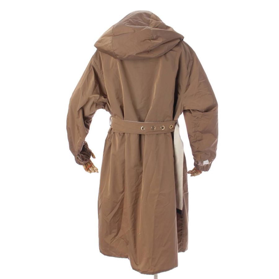 美品　´S　MaxMara　リバーシブル　タフタフーデットコート　グレージュ　　オンラインストア初売