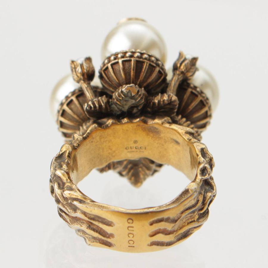 GUCCI 【グッチ】Gucci インターロッキング フェイクパール リング  
