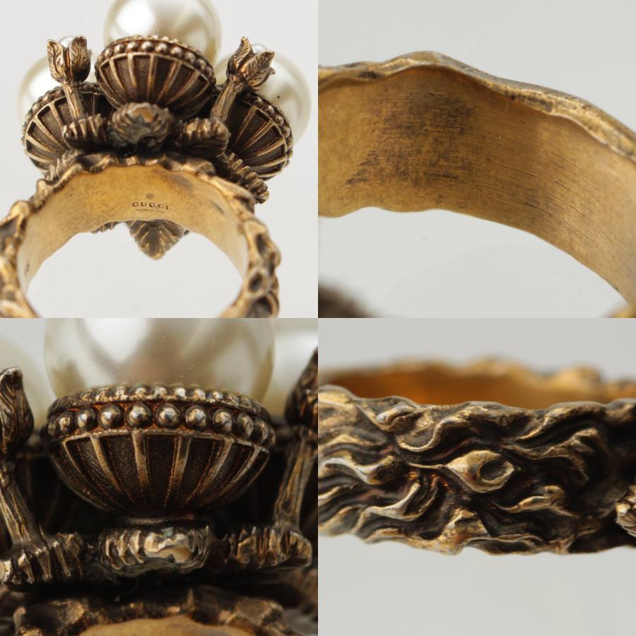 GUCCI 【グッチ】Gucci インターロッキング フェイクパール リング  