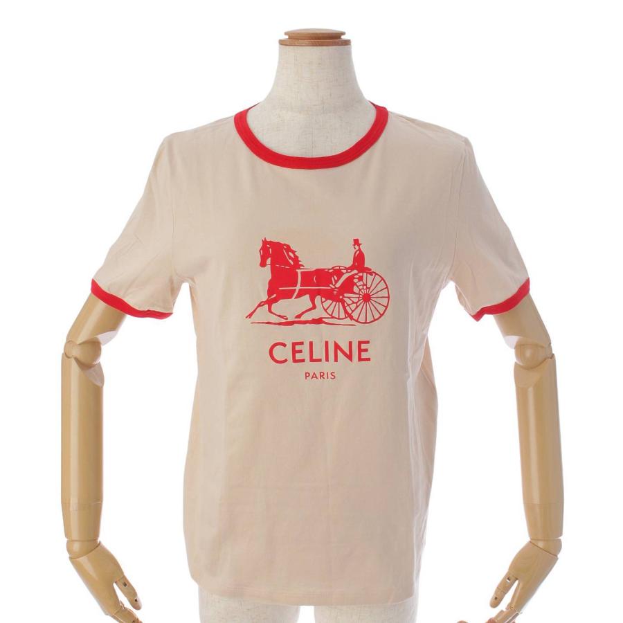 CELINE 【セリーヌ】Celine サルキー コットン Tシャツ トップス CELINE 【セリーヌ】Celine サルキー コットン Tシャツ トップス