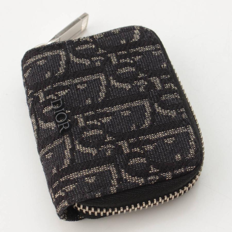 DIOR ディオール オブリーク ラウンドジップ コインケース 財布 ブラック