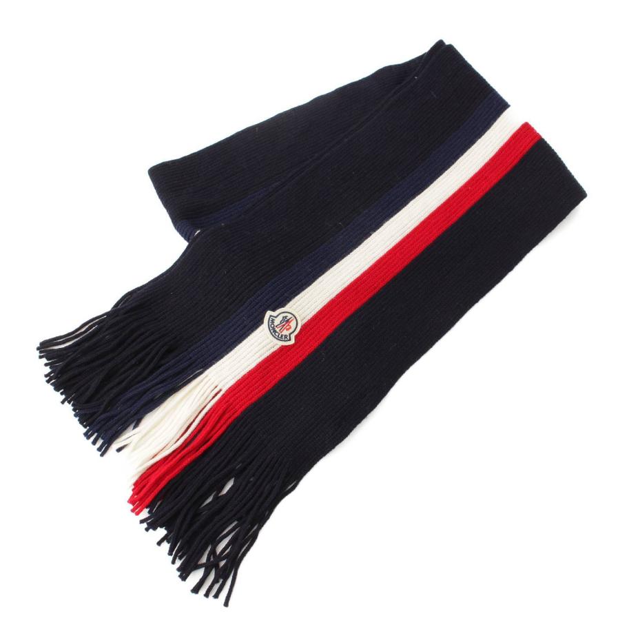 MONCLER マフラー ネイビー トリコロール未使用品
