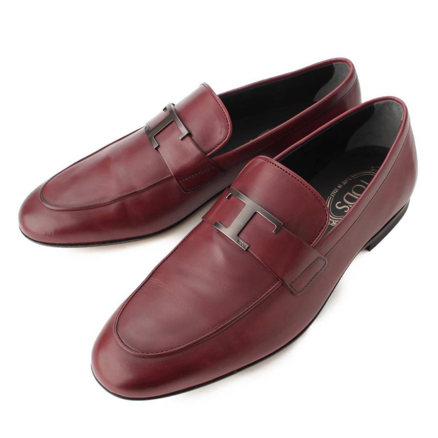 トッズ】Tods T タイムレス レザー ローファー シューズ ボルドー 7