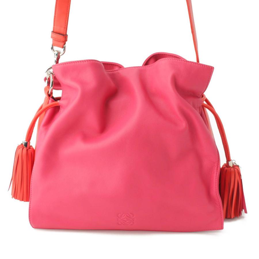 ロエベ】Loewe フラメンコ ナッパレザー ショルダーバッグ ピンク