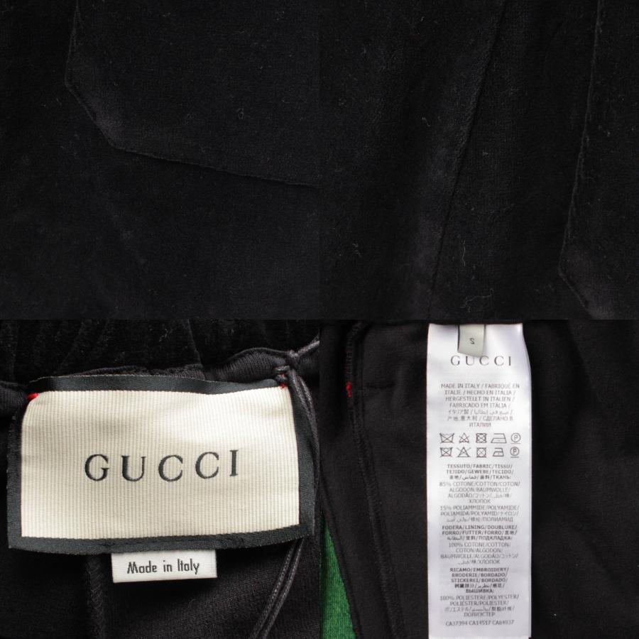 GUCCI 【グッチ】Gucci メンズ シェリーライン ロゴ ベロア パンツ 
