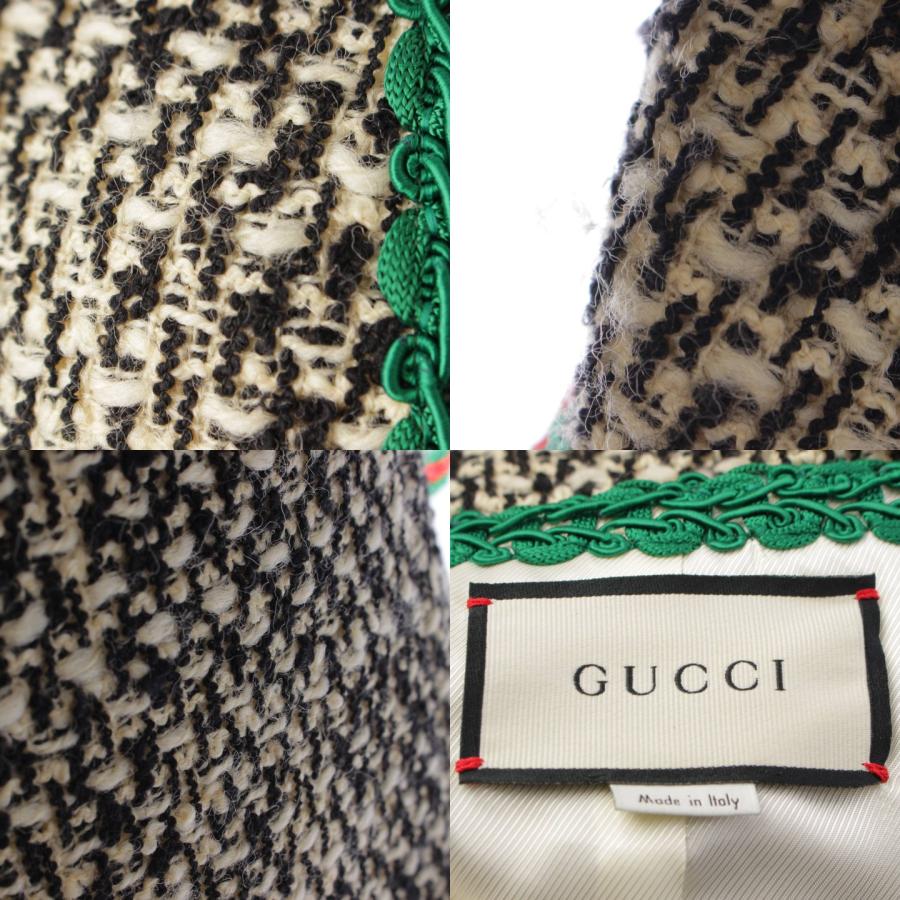 GUCCI 【グッチ】Gucci 20SS ツイード ノーカラージャケット コート 
