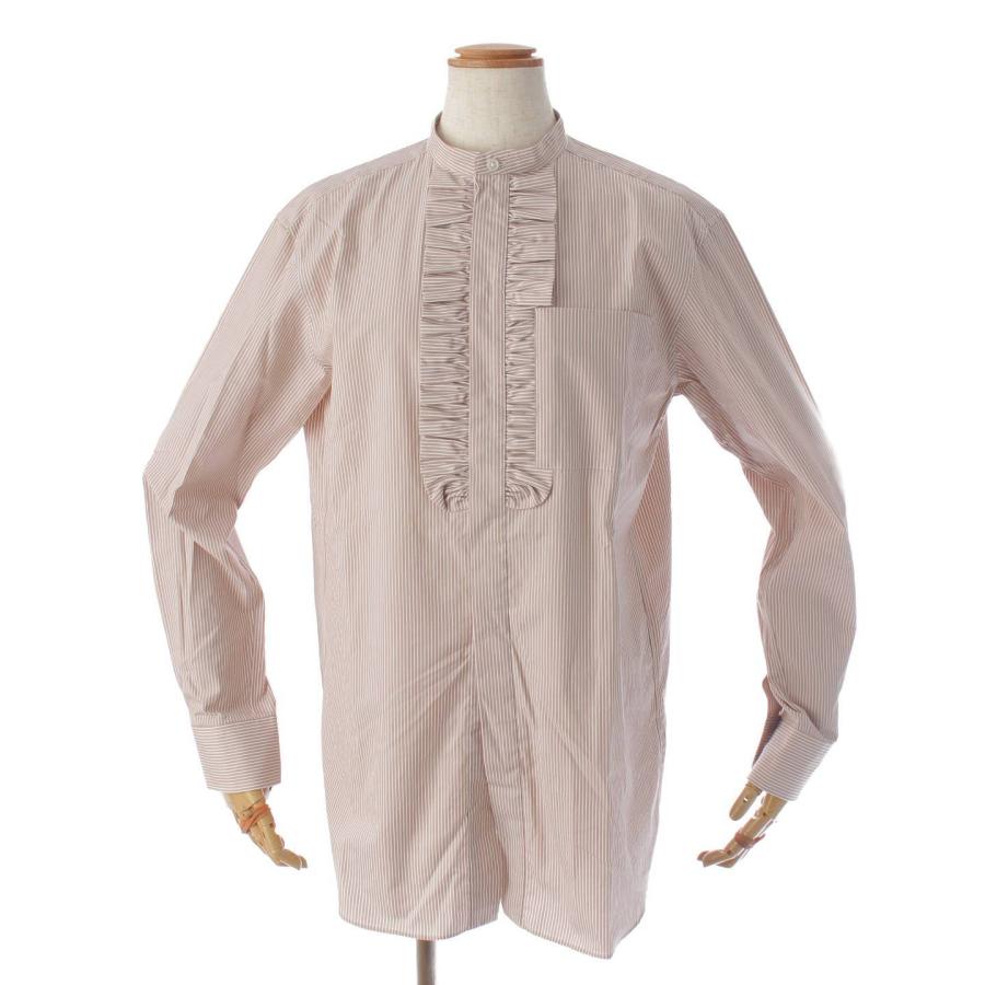 Drawer ストライプフリルブラウス 36