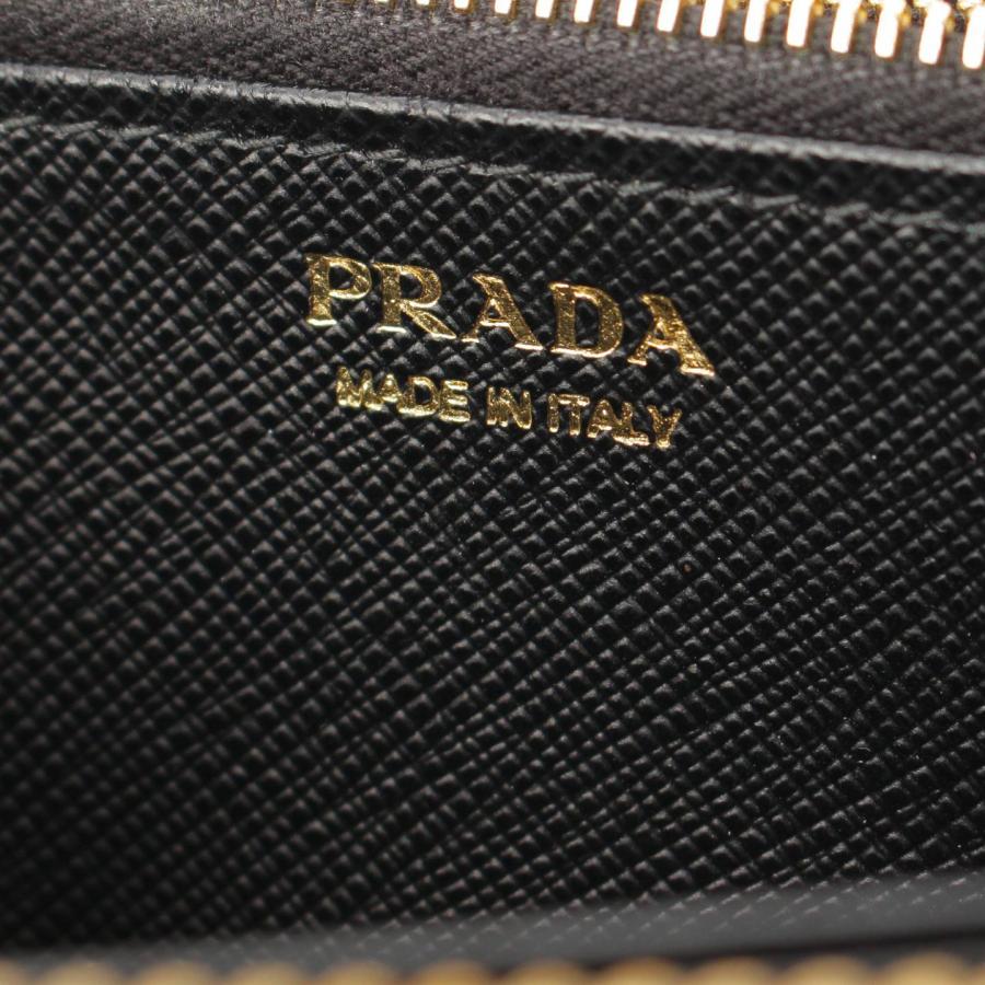 【プラダ】Prada　サフィアーノ ラウンドファスナー ウォレット 長財布 トライアングル 1ML506 ブラック 【中古】【正規品保証】176485｜retrojp｜05