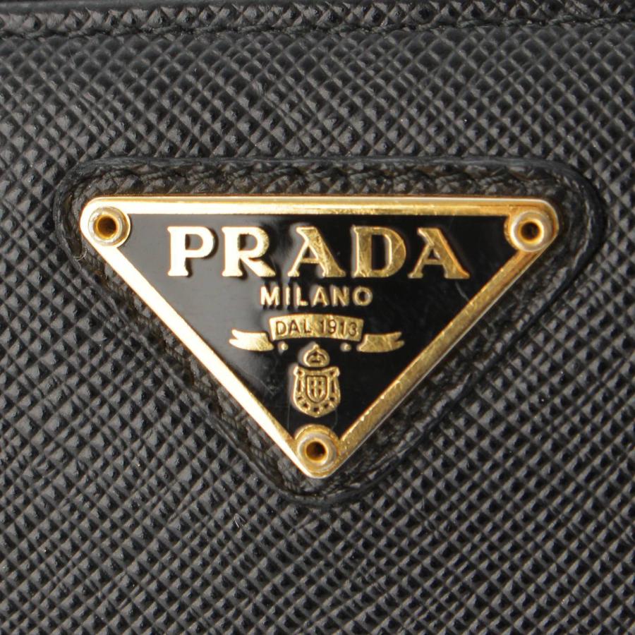 【プラダ】Prada　サフィアーノ ラウンドファスナー ウォレット 長財布 トライアングル 1ML506 ブラック 【中古】【正規品保証】176485｜retrojp｜06