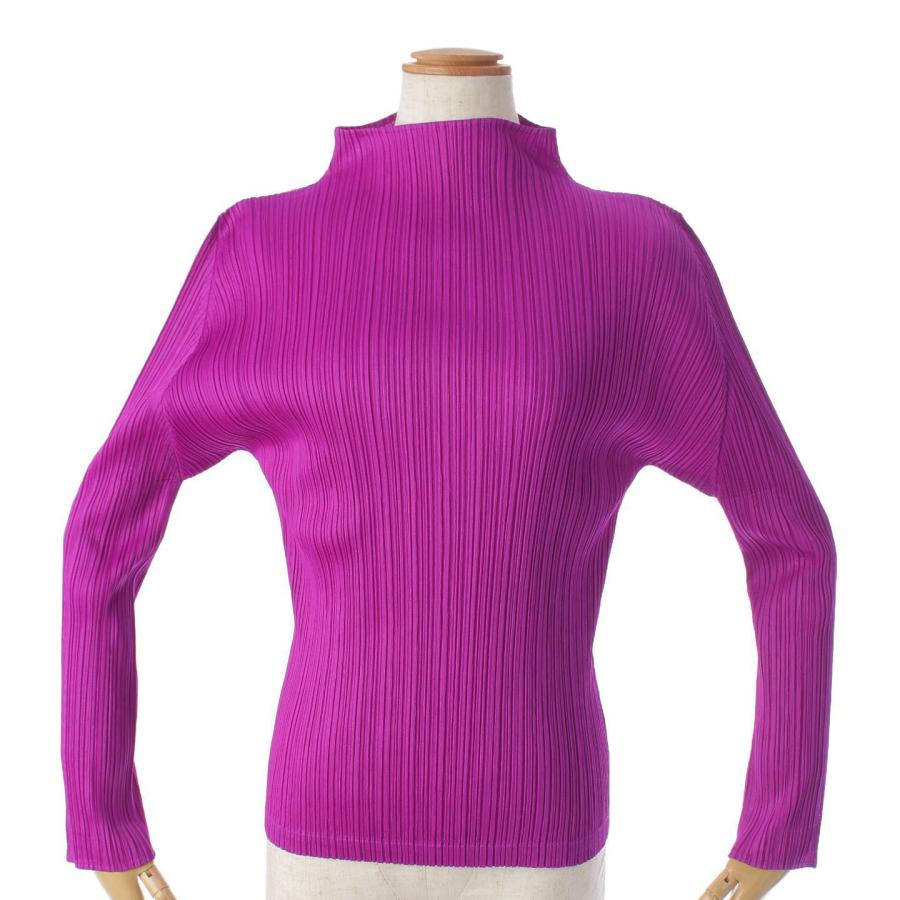 【美品】me ISSEY MIYAKE イッセイミヤケ 長袖カットソー パープル ISSEY MIYAKE イッセイミヤケ プリーツカットソー パープル M