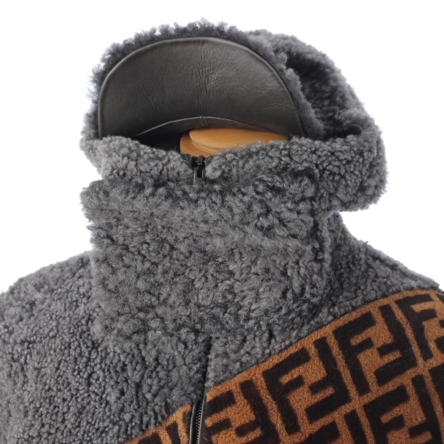 FENDI 【フェンディ】Fendi メンズ 18年 ボア ズッカ柄 フード ロング 