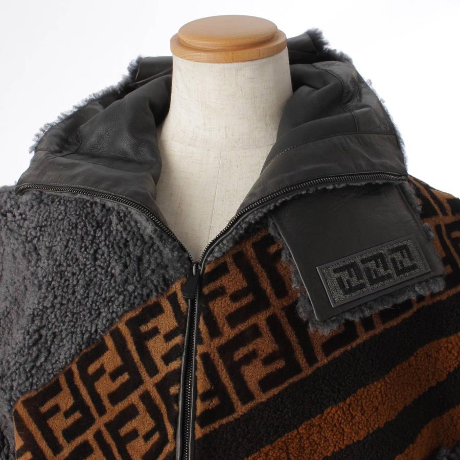 FENDI 【フェンディ】Fendi メンズ 18年 ボア ズッカ柄 フード ロング 