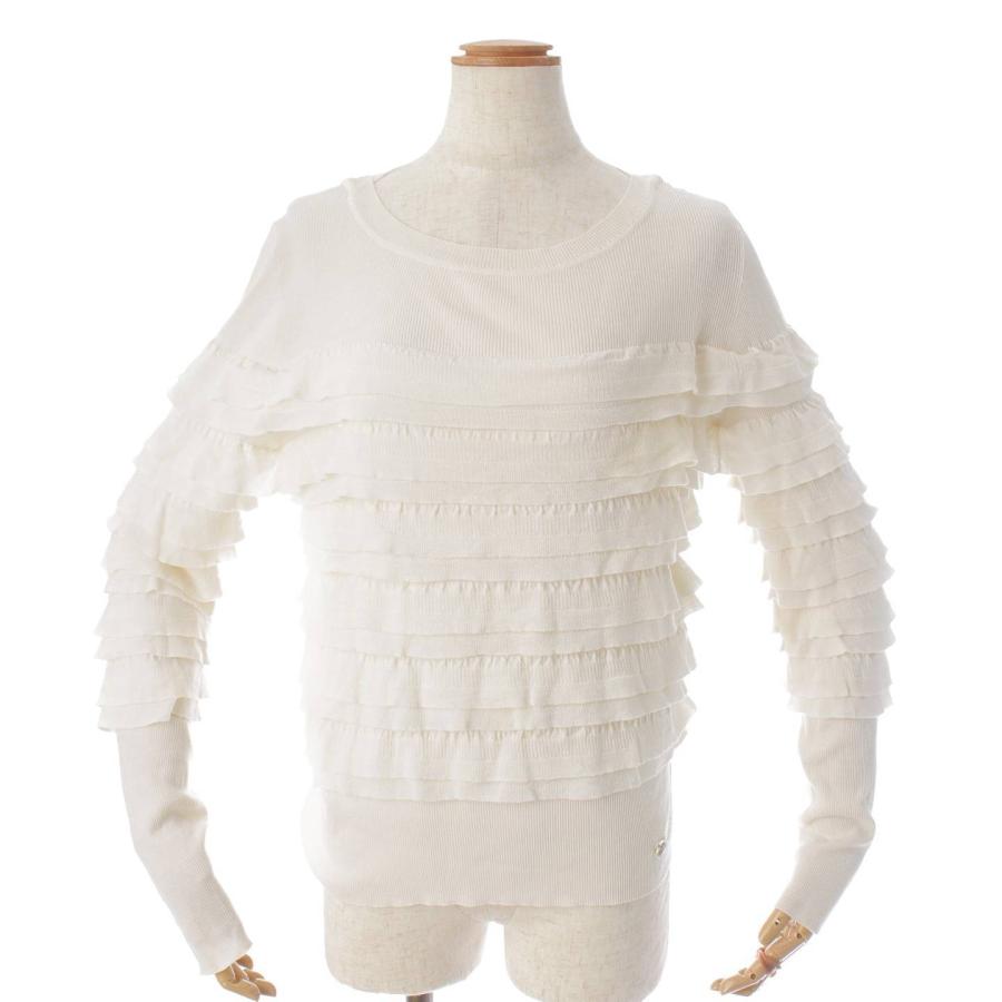 CHANEL 【シャネル】Chanel ココマーク フリル ウール ニット トップス 