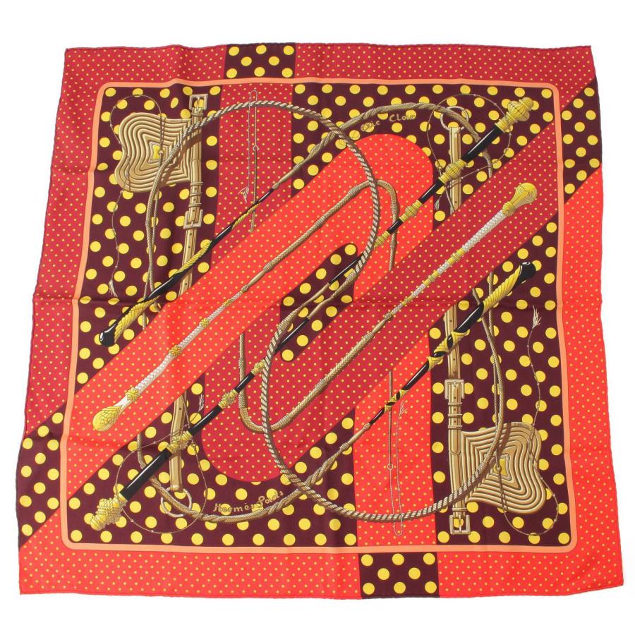 HERMES 【エルメス】Hermes カレ70 シルクスカーフ Clic-Clac a Pois 