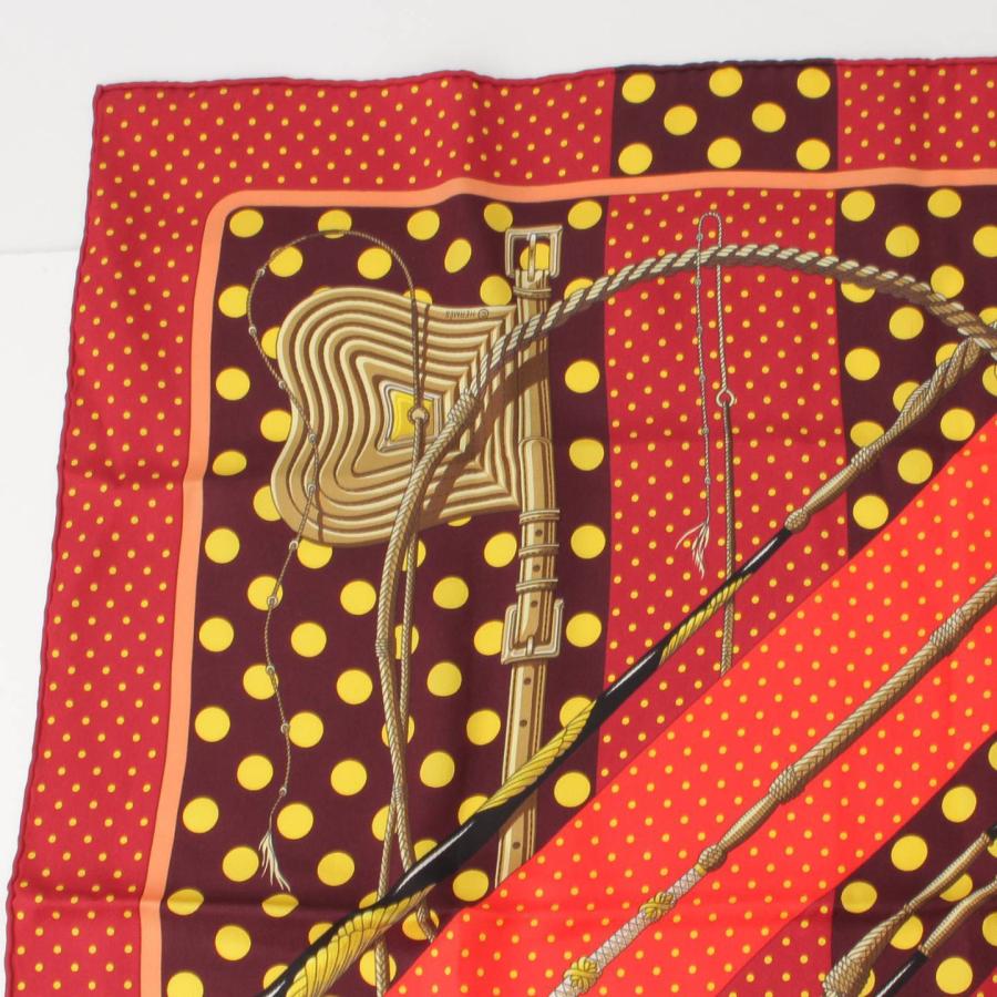Hermes エルメス シルク ドット ストール シワ有 Hermes エルメス シルク ドット ストール シワ有