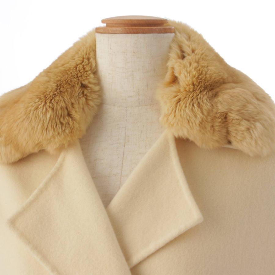 高級 フォクシー カシミア100% ダブルフェイス チンチラ ファー コート