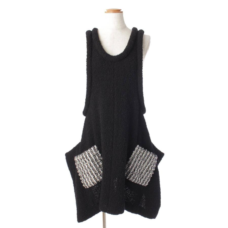 ルイヴィトンエンブロイダリーポケットブークレTドレスワンピース40