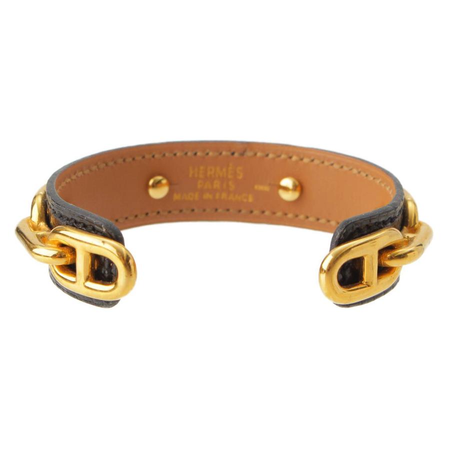 HERMES 【エルメス】Hermes シェーヌダンクル レザー ブレスレット 