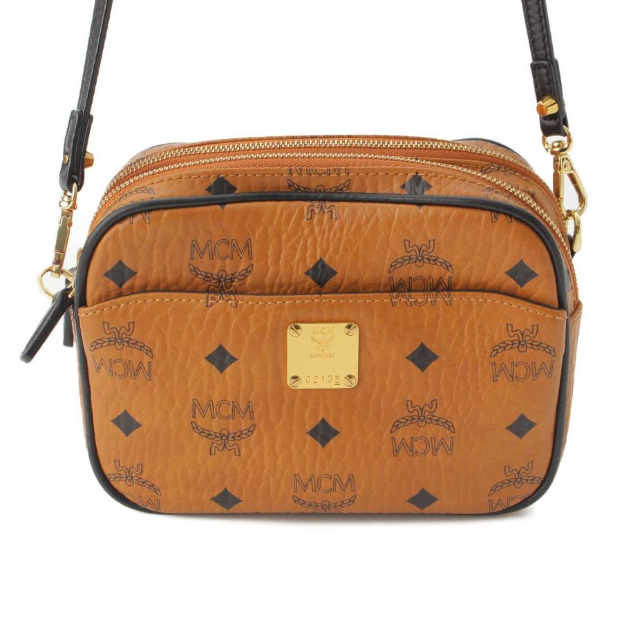 MCM Visetos ヴィセトス レザーショルダーバッグブルー　エムシーエム MCM Visetos ヴィセトス レザーショルダーバッグブルー エムシー