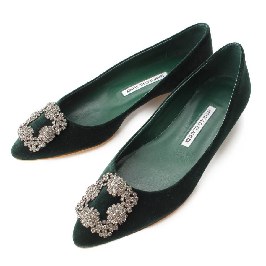 マノロブラニク】Manolo Blahnik ハンギシ ビジュー バックル