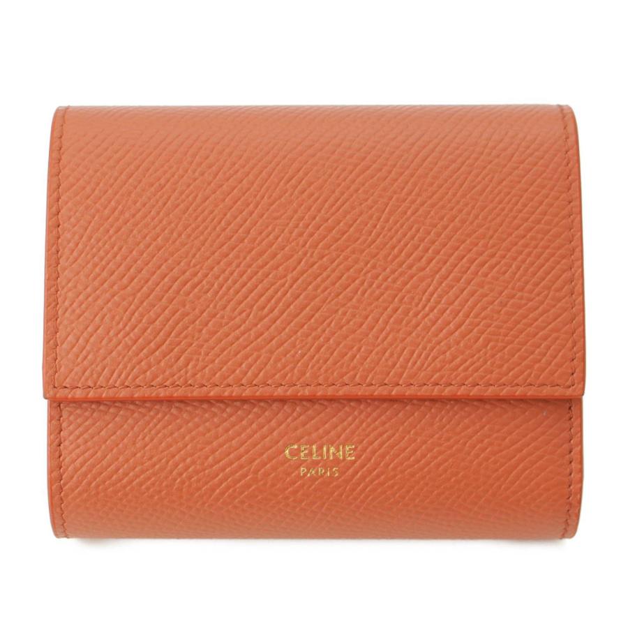 セリーヌCELINE スモールトリフォールドウォレット テラコッタ