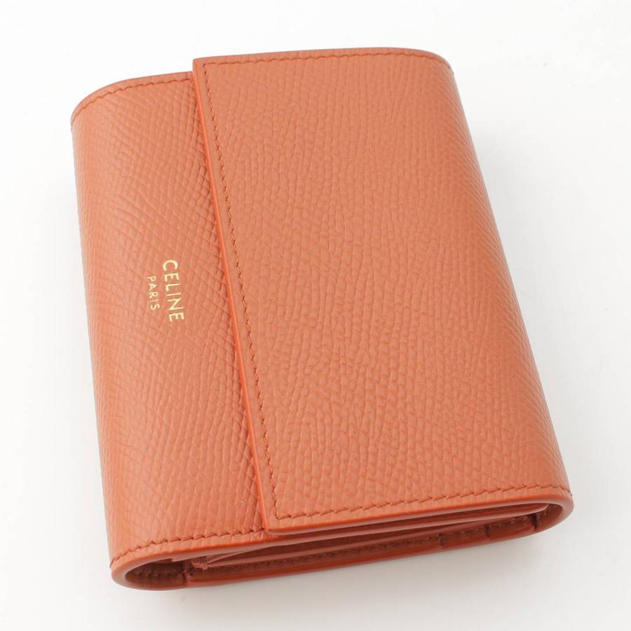 セリーヌCELINE スモールトリフォールドウォレット テラコッタ
