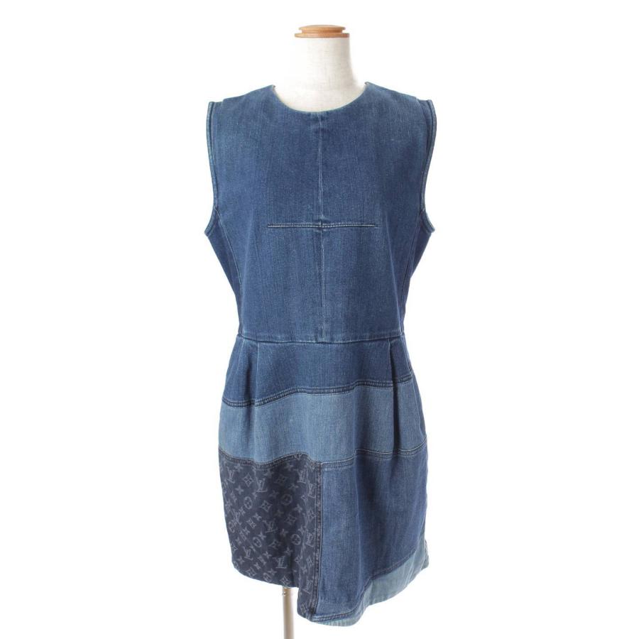 ルイヴィトン】Louis Vuitton モノグラム デニム コットンノースリーブ  