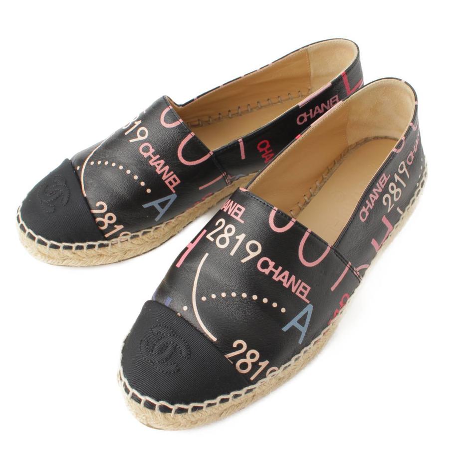CHANEL 【シャネル】Chanel ココマーク レザー エスパドリーユ 