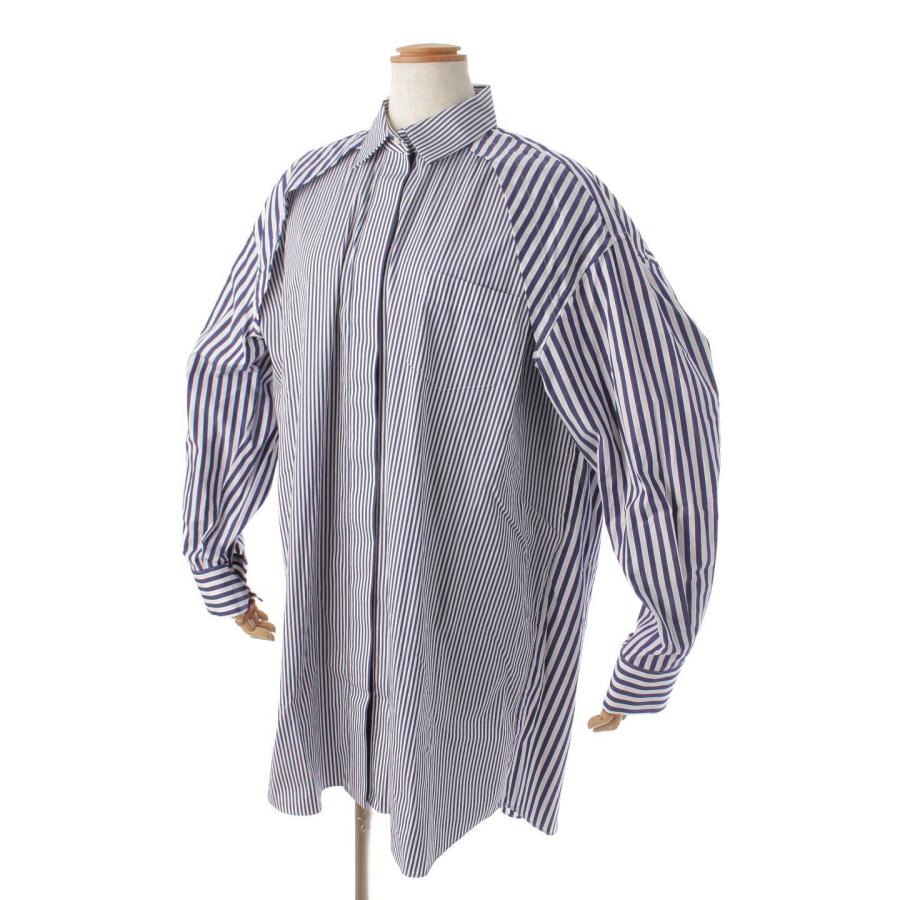 サカイ】sacai 23SS ストライプ コットン ポプリン ドレス ドッキング 