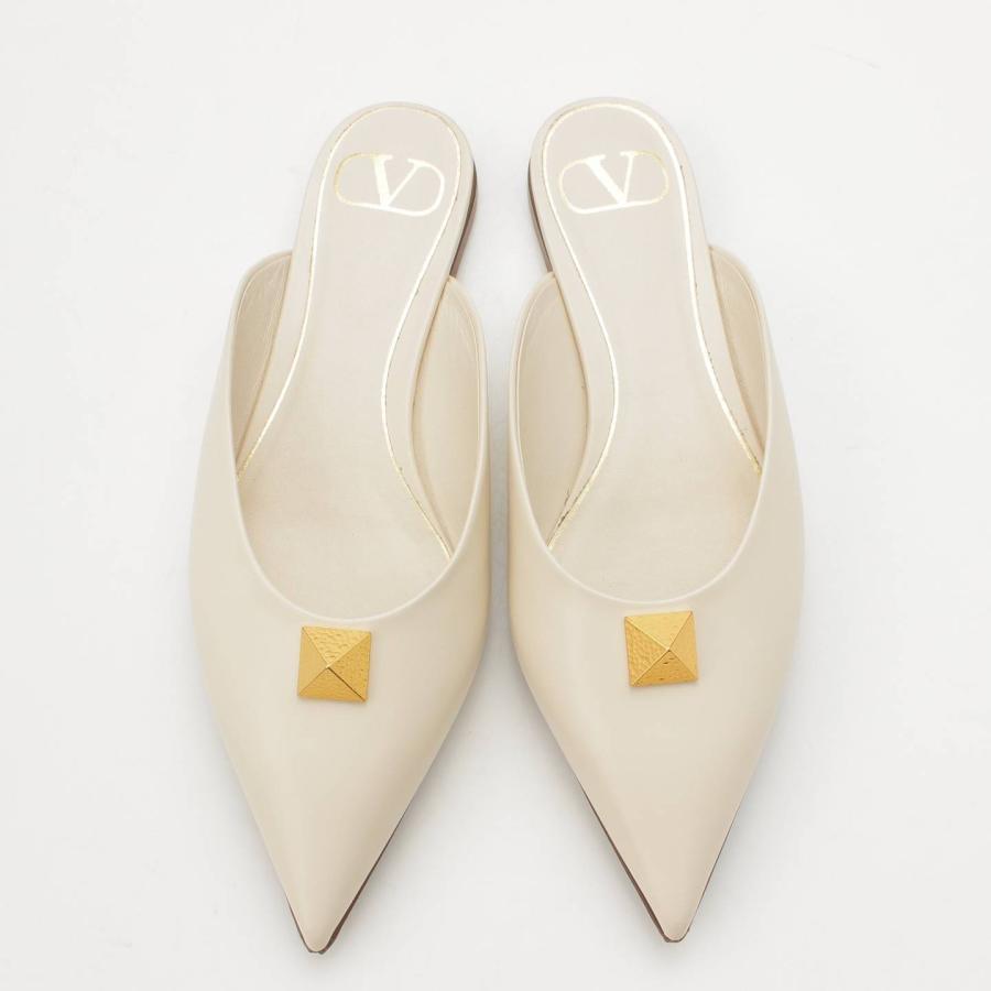 ヴァレンティノ】Valentino ローマンスタッズ レザー ポインテッドトゥ 