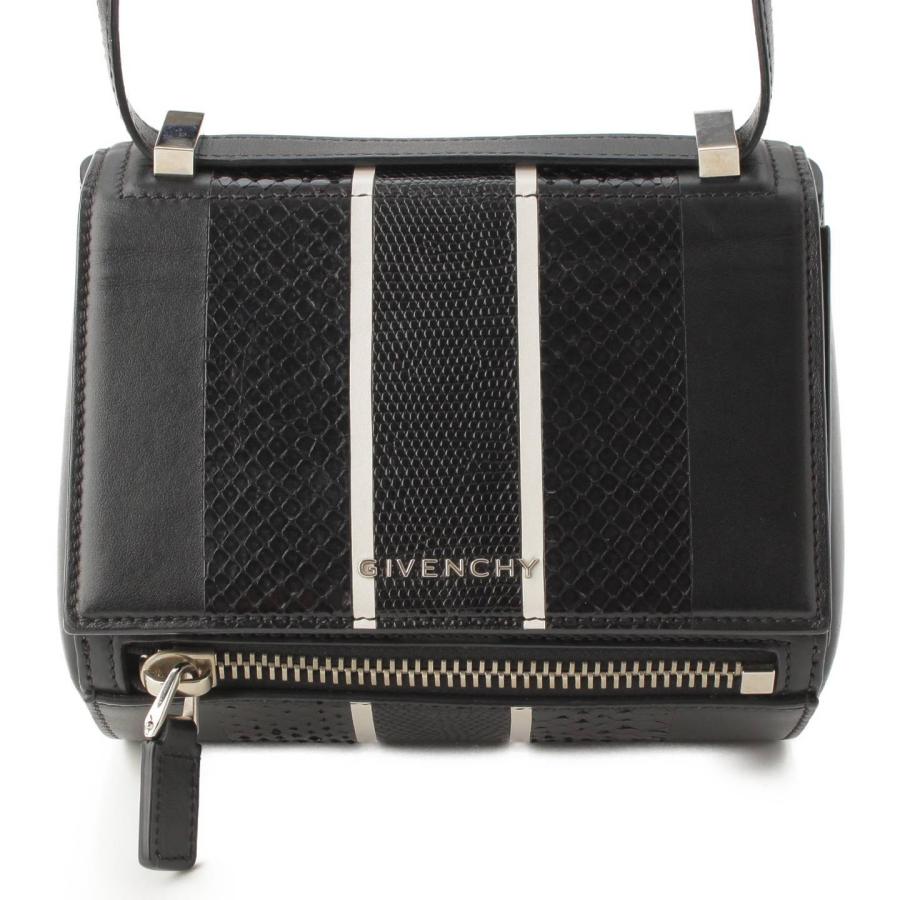 ジバンシィ】GIVENCHY パンドラボックス レザー×パイソン ショルダー 