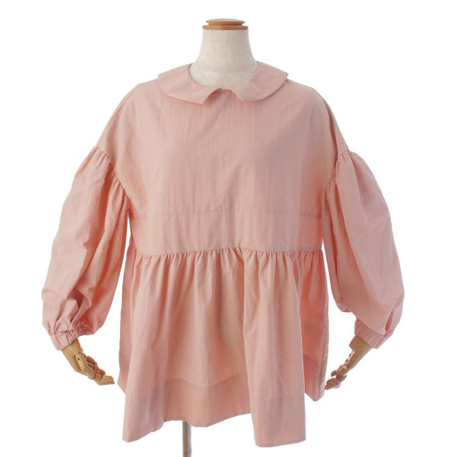 美品♡yori ヨリ フラットカラーティアードブラウス　ピンク yori ヨリ フラットカラー ティアード ブラウス ピンク