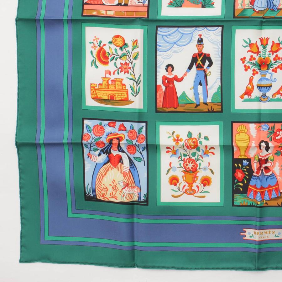 ☘️展示品 未使用☘️ HERMES　IMAGERIE 大衆版画　カレ90 ☘️展示品 未使用☘️ HERMES IMAGERIE 大衆版画 カレ90 - メルカリ