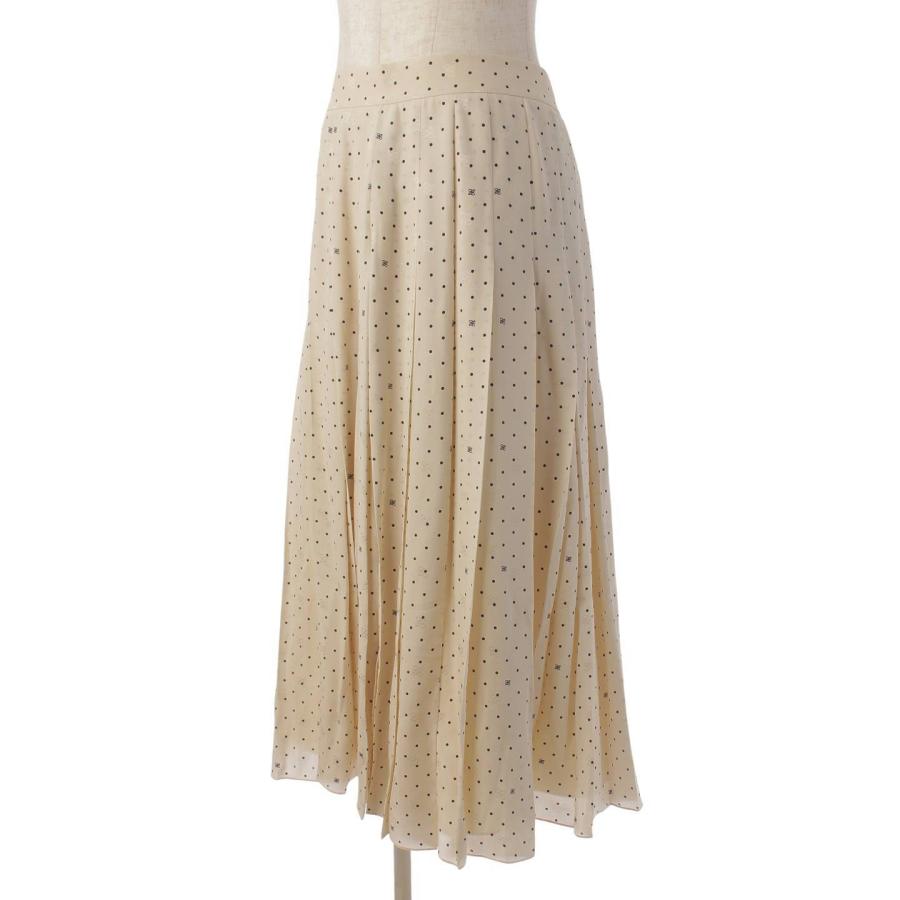 FENDI シルクアイボリー フレアスカート FENDI シルクアイボリー フレアスカート