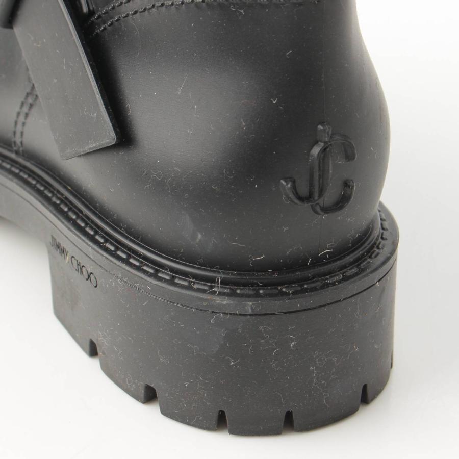 ジミーチュウ】Jimmy Choo YAEL FLAT JCロゴ ラバー レインブーツ 長靴 