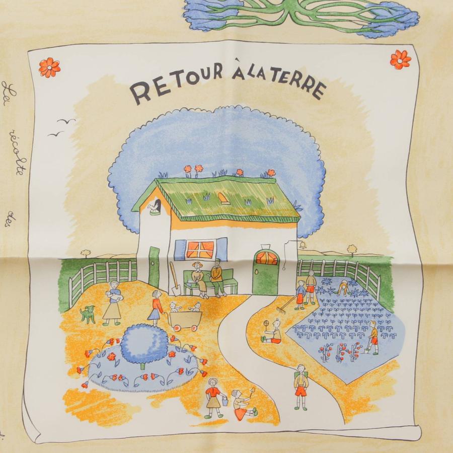 HERMES 【エルメス】Hermes カレ90 シルクスカーフ RETOUR A LA TERRE 