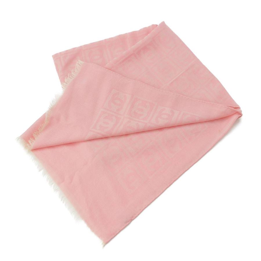 シャネル フリンジ付きピンクタオルケット