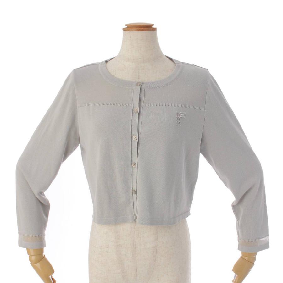 新品 Rene ルネ カメリアボタン ロングカーディガン アイスグレー 新品 Rene ルネ カメリアボタン ロングカーディガン アイスグレー