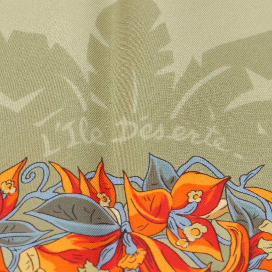 HERMES/エルメス カレ90 L'ILE DESERTE 無人島 e_3