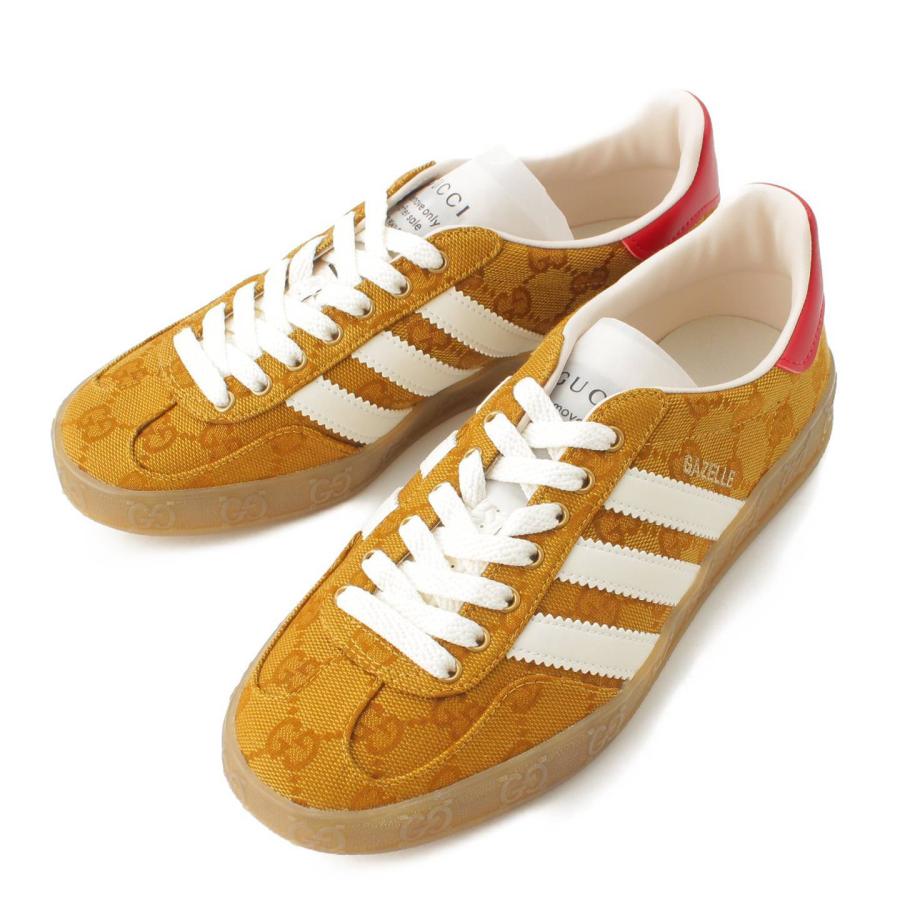GUCCI 【グッチ】Gucci adidas コラボ ガゼル GGキャンバス スニーカー 