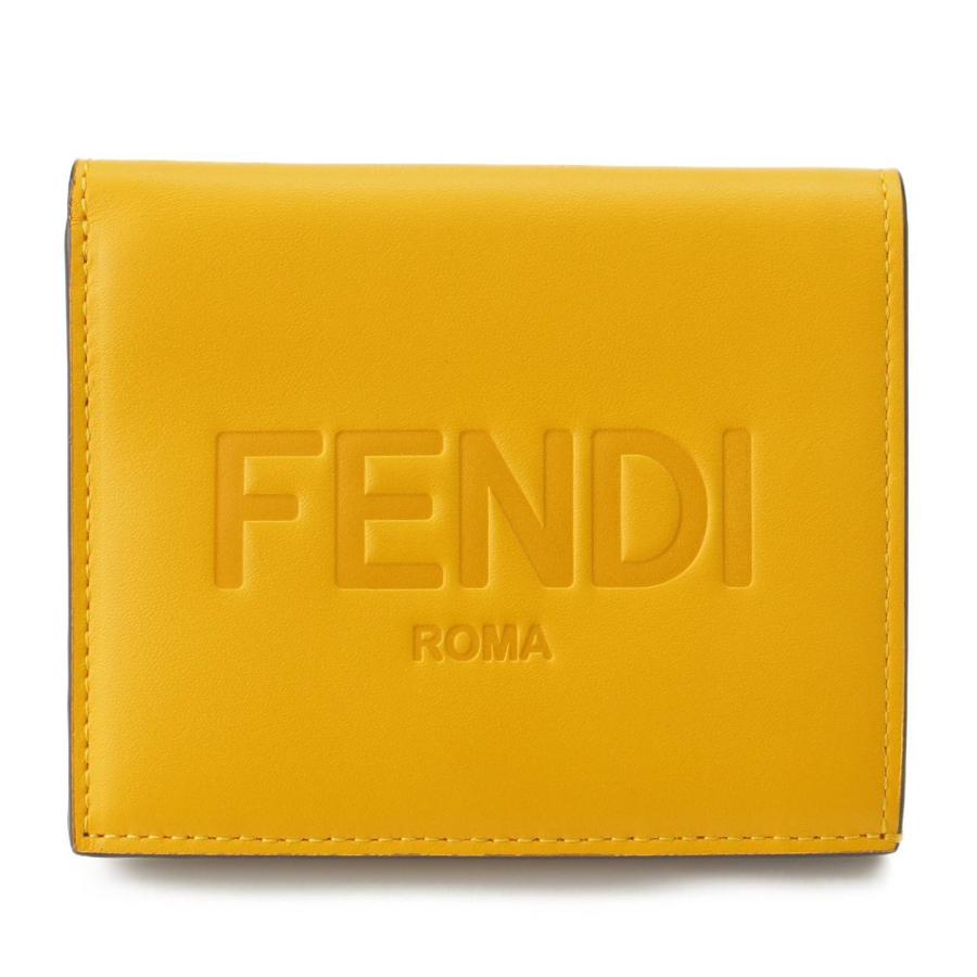 フェンディ】Fendi ローマフェンディ ロゴ レザー 折り財布 ウォレット 