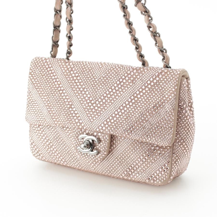 CHANEL ストーン装飾 ショルダーバッグ CHANEL シャネル ラインストーン ココマーク ターンロック