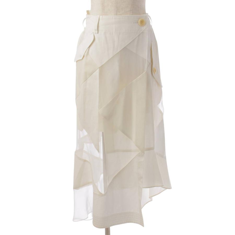 サカイ】sacai 21年 ドッキング コットン ロング スカート 21-05418  