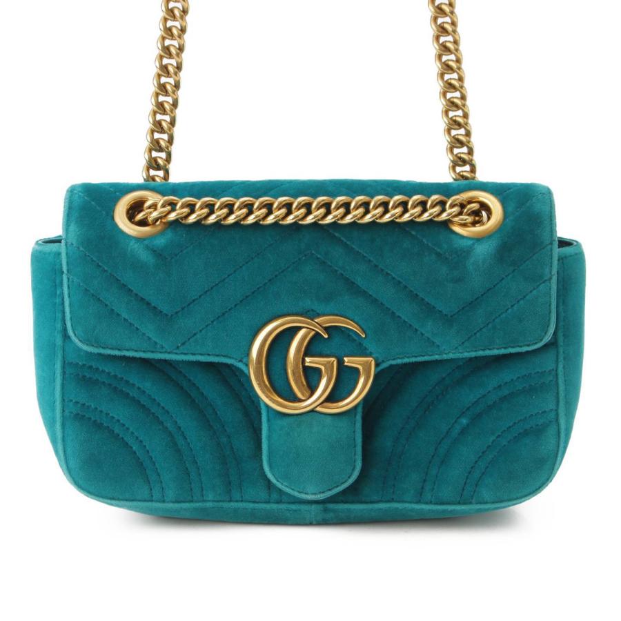 GUCCI 【グッチ】Gucci GGマーモント ベルベット チェーンショルダー